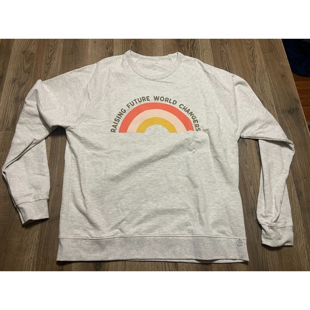 Crowned Free Sweater, Women's 3X, Gray, Raising Future World Changers, Pullover